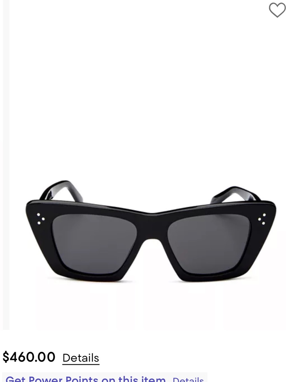 Celine Black Oversized Cat-Eye Sunglasses - Picture 6 of 6